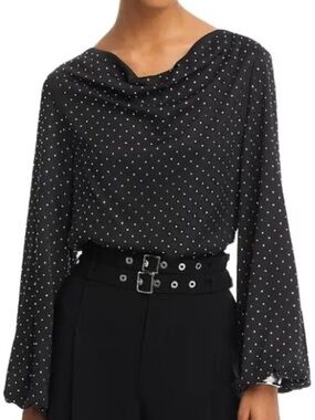 Cinq a Sept Irene Embellished Cowl Neck